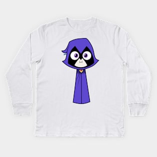 Raven doofus face Kids Long Sleeve T-Shirt